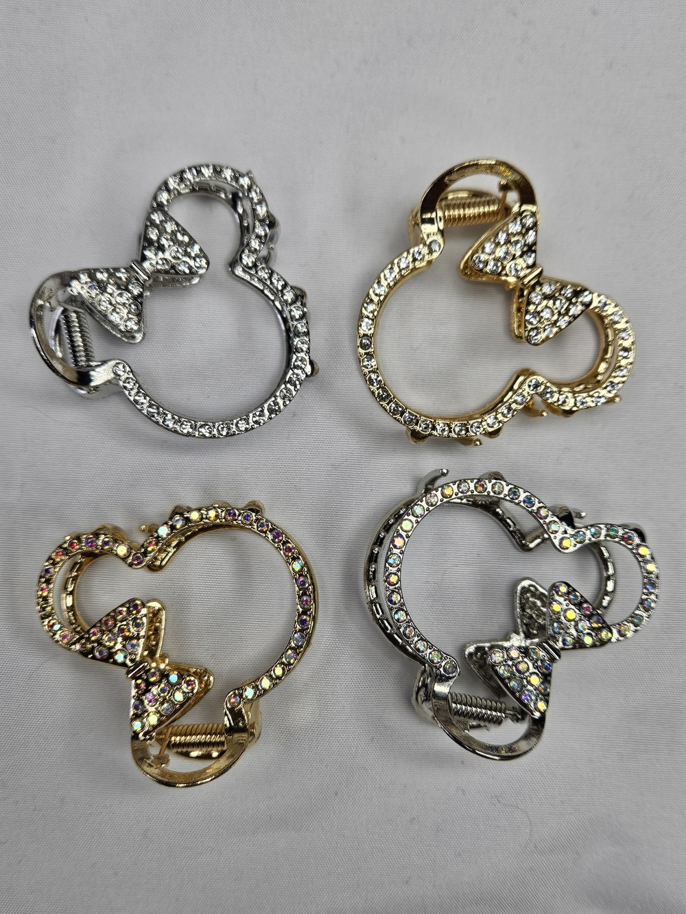 Mouse With Bow Mini Hairclips - Gold & Silver - NEW - Pick 1